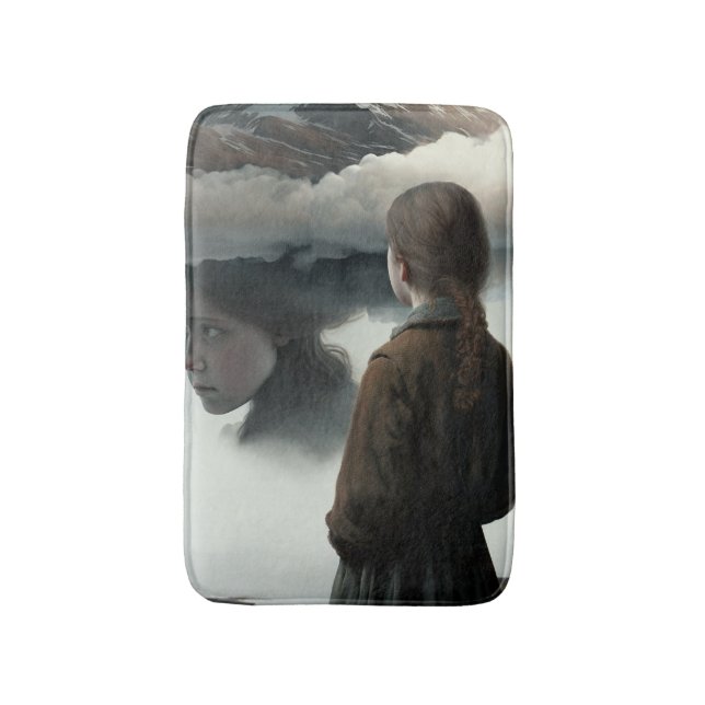 Girl with clouds bath mat (Front Vertical)