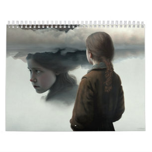 Girl with clouds calendar