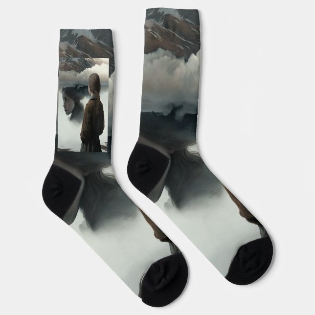 Girl with clouds socks (Right)