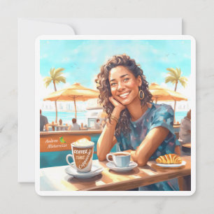 Girl with coffee break