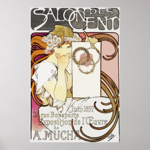 Girl with Daisies in Her Hair Poster Print