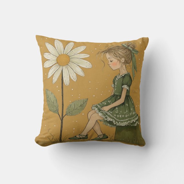 Girl with Daisy Pillow (Front)