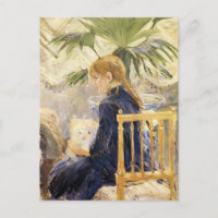 Girl With Dog by Berthe Morisot Postcard