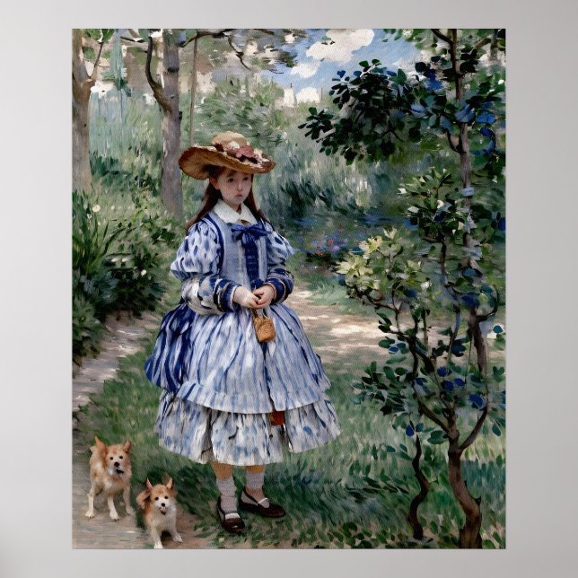 Girl with Dogs Poster (Front)