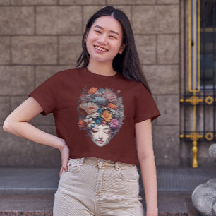 Girl with Flower Head T-Shirt