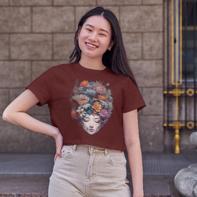 Girl with Flower Head T-Shirt (Creator Uploaded)