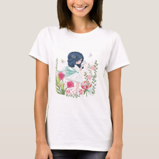 girl with flowers T-Shirt