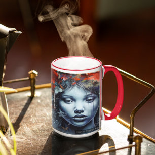 Girl with flowers Version 1 Coffee Mug