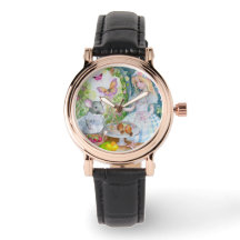 Girl with friends at garden in a watch!