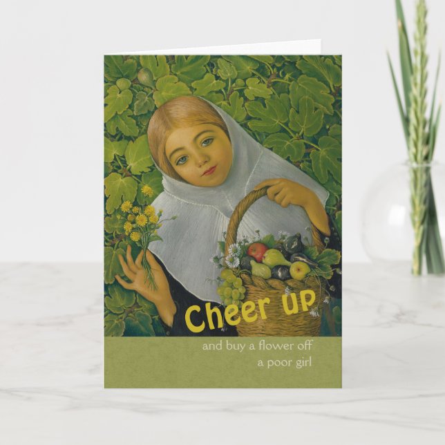 Girl with fruit and flowers CC0858 Birthday Card (Front)