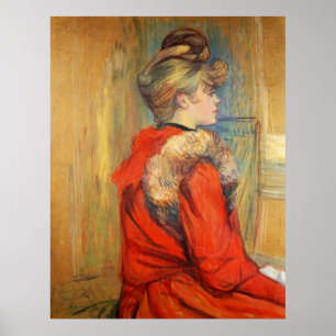 Girl with fur by Toulouse-Lautrec Poster