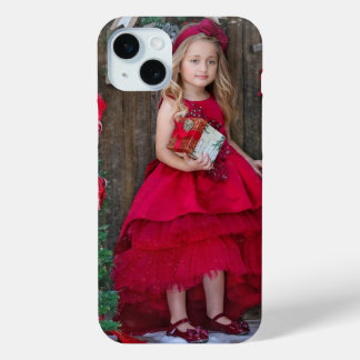 girl with gift box printed iPhone 15 mini case