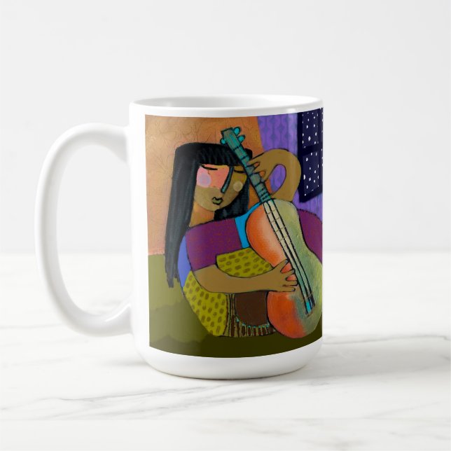 Girl with Guitar Mug (Left)
