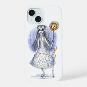 Girl with Halloween Flower iPhone 15 Case