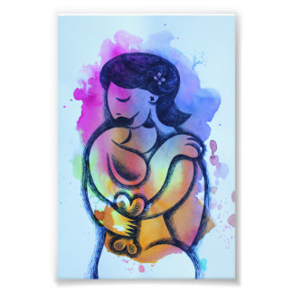Girl with her dog 2 photo print