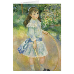 Girl with Hoop by Pierre Renoir, Vintage Fine Art