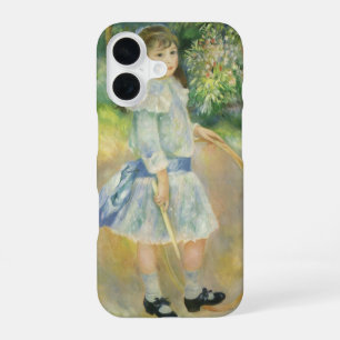 Girl with Hoop by Pierre Renoir, Vintage Fine Art iPhone 16 Case