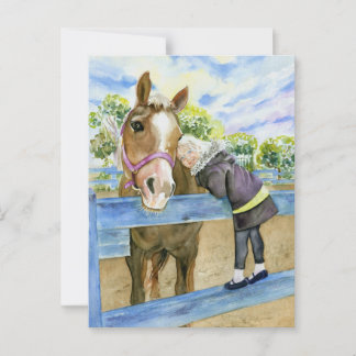 Girl with Horse Anytime Card