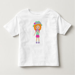 Girl With Ice Cream, Little Girl, Orange Hair Toddler T-Shirt