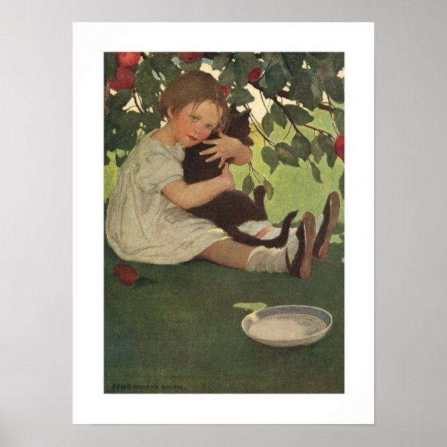 Girl with Kitten Poster (Front)
