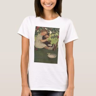 Girl with Kitten T-Shirt