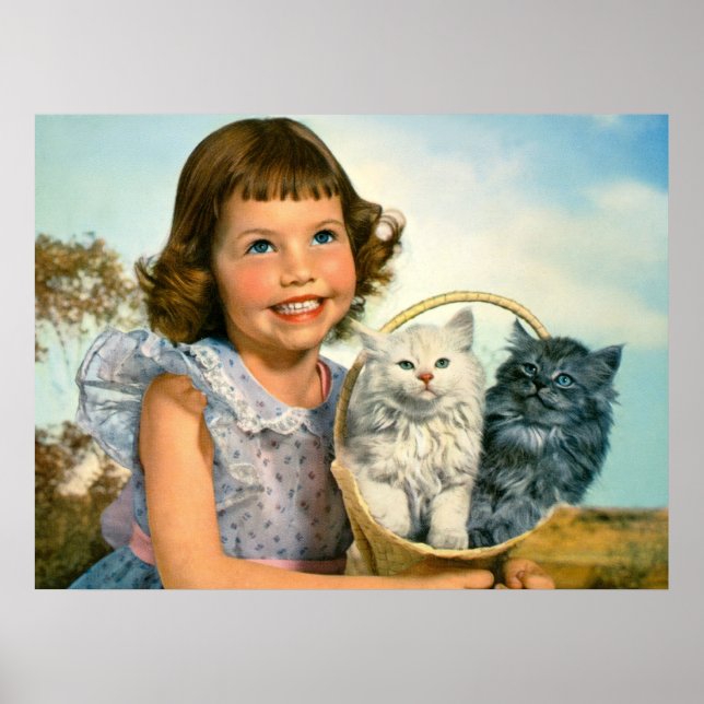 Girl with kittens poster (Front)
