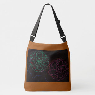 Girl with Marigold Afro Puffs Crossbody Bag