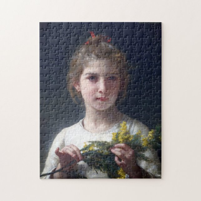 Girl with Mimosa, Bouguereau Jigsaw Puzzle (Vertical)