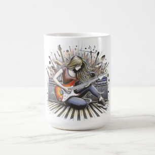 Girl with musical vibes coffee mug