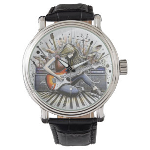 Girl with musical vibes watch