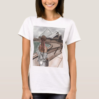 Girl with Opera house at Sydney. T-Shirt