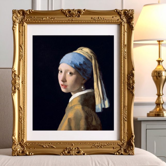 Girl with pearl earring 1665 Johannes Vermeer Photo Print (Girl with a pearl earring)