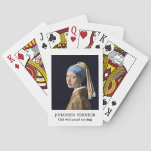 Girl with pearl earring 1665 Johannes Vermeer Playing Cards