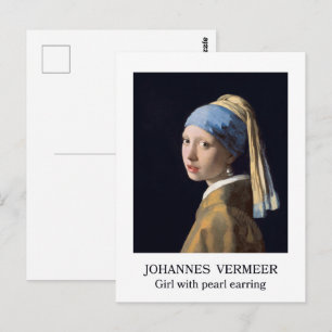 Girl with pearl earring 1665 Johannes Vermeer Postcard