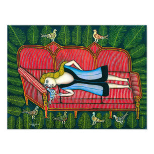 Girl with Pigeons   Morris Hirshfield   Photo Print