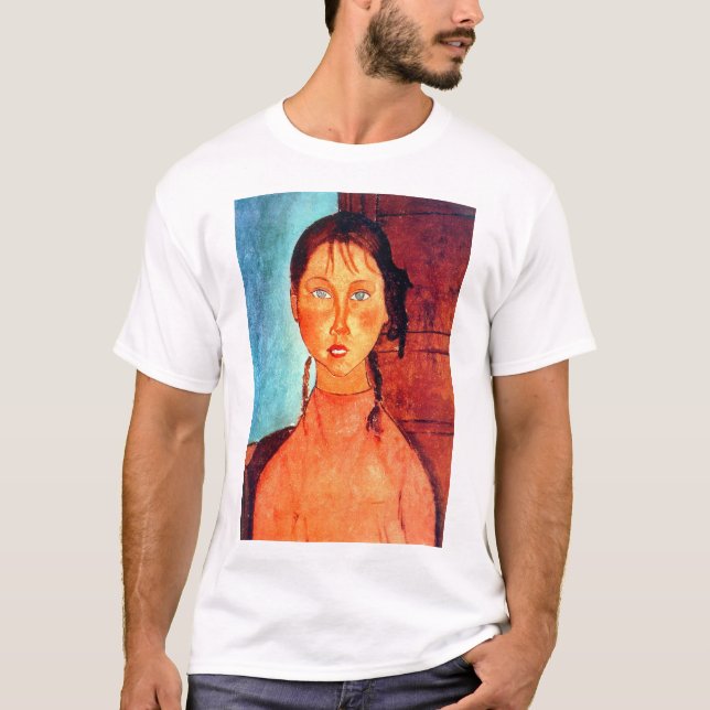 Girl with Pigtails, Modigliani T-Shirt (Front)