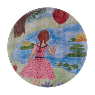 Girl With Red Balloon Cutting Board