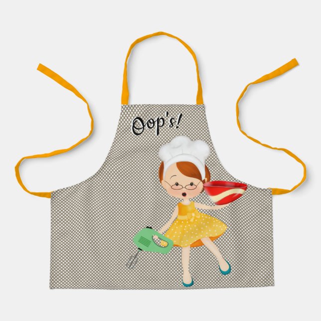 Girl with red hair Apron (Front)
