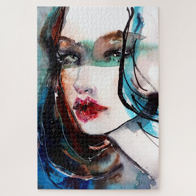 Girl with red lips Jigsaw Puzzle (Vertical)