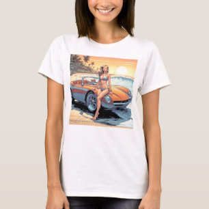 Girl with sports car T-Shirt