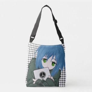 Girl with Tablet Crossbody Bag
