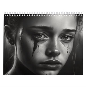 Girl with tears calendar