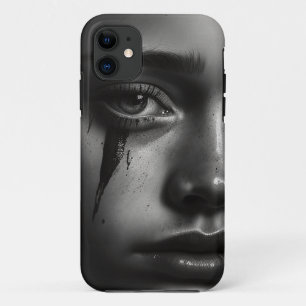 Girl with tears iPhone 11 case