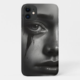 Girl with tears iPhone 11 case
