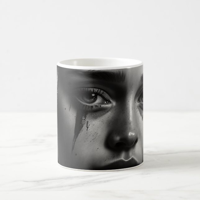 Girl with tears coffee mug (Center)