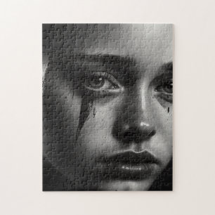 Girl with tears jigsaw puzzle