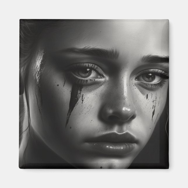 Girl with tears magnet (Front)