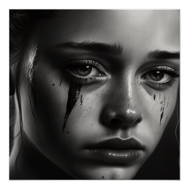 Girl with tears poster (Front)