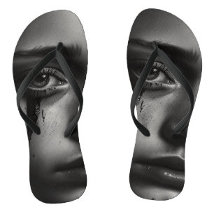 Girl with tears thongs