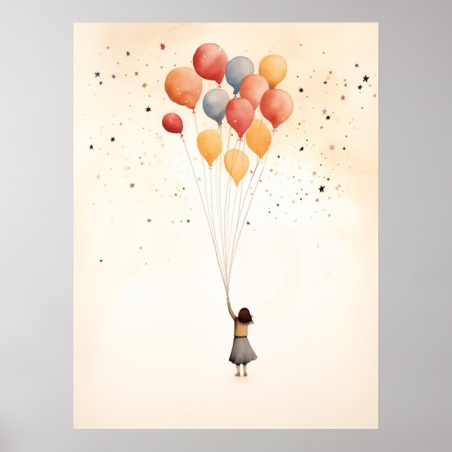 Girl with the balloons poster (Front)